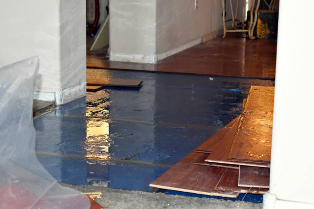 Professional Sewage Cleanup technician working in Eucha, OK